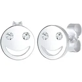 Elli Ohrringe Damen, Ohrstecker Smile Face in 925 Sterling Silber