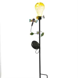 LED Solar Gartenstecker Libelle Garten Balkon Deko Erdspieß H: 84cm