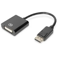 Digitus DisplayPort Adapterkabel, DP - DVI (24+5) M/F, 0.15m,m/Verriegelung,