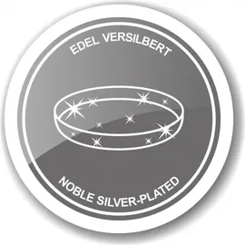 Edzard Tablett Coro, Höhe 3,5 cm, Ø 23 cm, rund, edel versilbert, anlaufgeschützt,