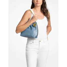 Michael Kors Indie Small Schultertasche Leder Blue