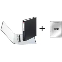 Herlitz Ringbuch DIN A5 mit 2-Ringen incl 100 Prospekthüllen,