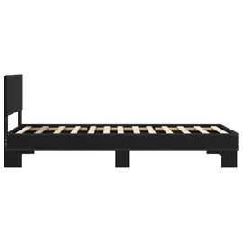 vidaXL Bettgestell mit Kopfteil Schwarze Eiche 80 x 200 cm