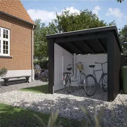 PLUS Nordic Fahrradunterstand 5 m2 - 1 Modul offen