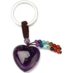 Schlüssel-Anhänger FIRETTI "Schmuck Geschenk Herz", Kinder, lila, Edelstahl, Textil, Basic, Schlüsselanhänger, mit Edelsteinen