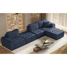 kaiser möbel Bohoo modulare Ecke XL Blau Rechts