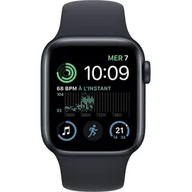 Apple Watch SE 2023 GPS + Cellular 44 mm Aluminiumgehäuse mitternacht, Sportarmband mitternacht M/L