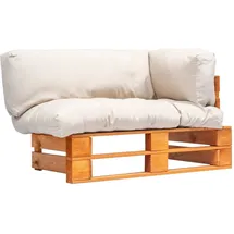 vidaXL Garten-Palettensofa Loungesofa sandfarben