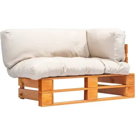 vidaXL Garten-Palettensofa Loungesofa sandfarben