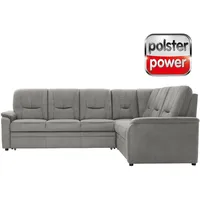 polsterpower Ecksofa - Belle silver - Basismodell - rechts Sofa Wohnlandschaft