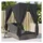 vidaXL Sonnenliege Doppelliege 200 x 59 x 27 cm Grau