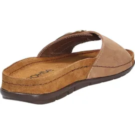 ROHDE Damen Pantolette Leder Klettverschluss Memoryfußbett Rodigo-D 5875, Größe:41 EU, Farbe:Beige - 41