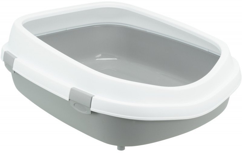 TRIXIE Primo XXL weiß/grau Katzentoilette mit Rahmen 56x25x71 cm