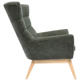 miliboo Relaxsessel Brody Samt 93 x 101 x 75 cm Khaki