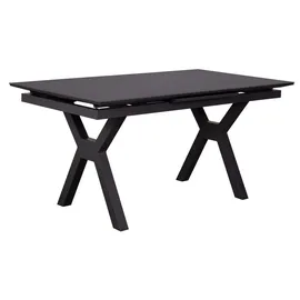 Mr. Deko Granada Ausziehtisch 160-210 cm & 6 Merida Relaxsessel  inkl. Hocker  grau