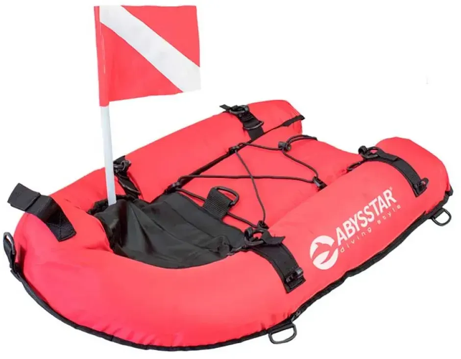 Abysstar Freediving Board Signalboje - Orange - 80 x 60 cm