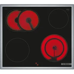 Bosch Elektrokochfeld Glaskeramik 4 Kochzonen 60 cm mit Rahmen NKN645GA2E