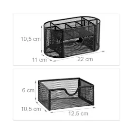 Relaxdays Schreibtisch-Organizer schwarz