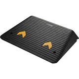 Wiltec Schwellenrampe Gummi 902 x 620 x 102 mm Auffahrrampe schwarz