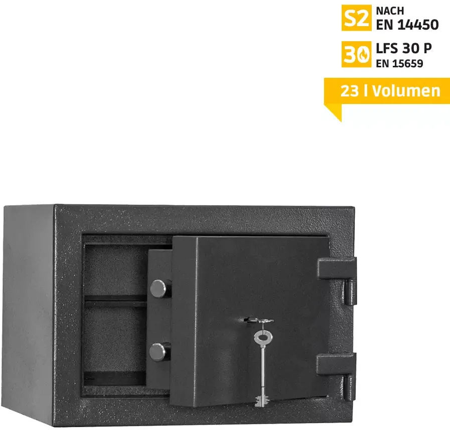 ATLAS Tresor Safe Möbeltresor TA S22 PRO, Doppelbartschloss, Sicherheitsstufe S2 & Feuerschutz