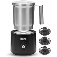 LEBENLANG elektrischer Milchaufschäumer | 4-Modi | 250ml | BPA-Frei