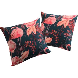 ADAM Audio Adam Dekokissen Eden, GOTS zertifiziert - Kissenhülle ohne Füllung, 1 Stück blau 40 cm x 40 cm