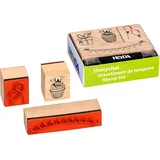 Heyda Stempel-Set Party 8 x 6 x 3 cm Holz 4 St.