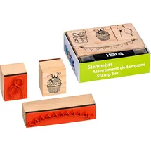 Heyda Stempel-Set Party 8 x 6 x 3 cm Holz 4 St.