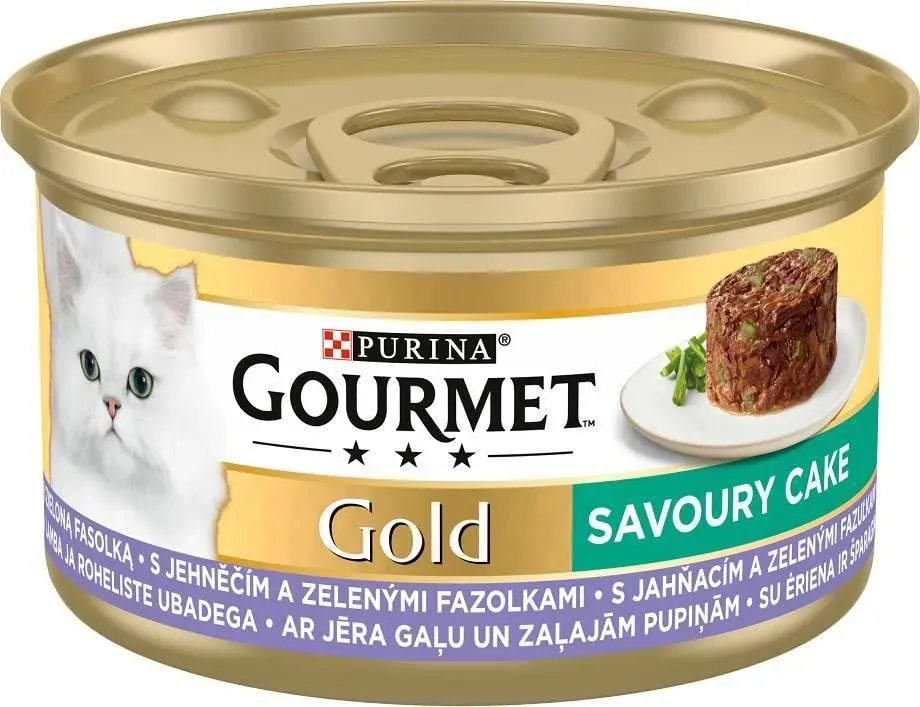 Purina Gourmet Gold Savoury Cake mit Lammfleisch und grünen Bohnen 85g (Rabatt für Stammkunden 3%)