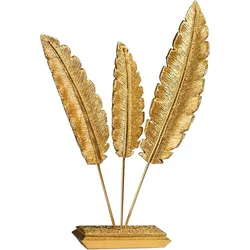 Bamyum 3er-Set Feder Skulptur Modern Deko Aesthetic Gold Feder Figuren