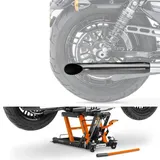 Set: Hebebühne Midlift L passend für Chopper / Custombike bis 680kg or ConStands mit Endschalldämpfer univ. Caferacer Turn Out sw CB38701