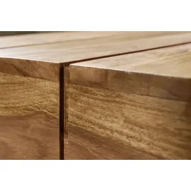 FineBuy Couchtisch Braun Akazie 120 x 45 x 30 cm