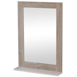 HTI-Line Wandspiegel Spiegel Klara (Stück, 1-St., 1 Wandspiegel), Wandspiegel mit Ablage braun|weiß