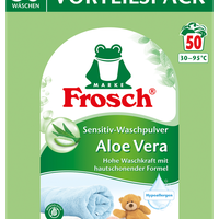 Frosch Aloe Vera Sensitiv Bio-Qualität, Pulver, ökologisch, 3,3 kg, ohne Farbstoffe, 50 WL - 50.0 WL