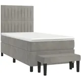 vidaXL Boxspringbett 100 x 200 cm Hellgrau