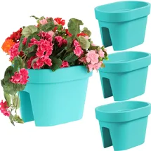 Botle Balkonkiste 39,5 x 12,3 x 12,3 cm Türkis