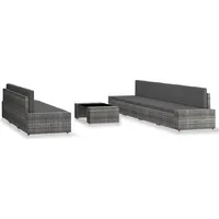 vidaXL Garten-Lounge-Set 8-tlg. grau