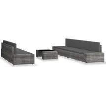 vidaXL Garten-Lounge-Set 8-tlg. grau