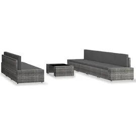 vidaXL Garten-Lounge-Set 8-tlg. grau