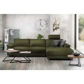 KAWOLA Ecksofa LOLA XL Stoff 2-Sitzer Grün