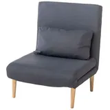 Happy Home Sofa Schlafsessel inkl. Kissen, Gästebett Lounge Sessel für Wohnung grau