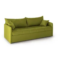 Talamo Italia - 3-Sitzer Schlafsofa Uberta, Schlafsofa fürs Wohnzimmer, gepolstert, abnehmbar, 100% Made in Italy-Qualität, 205x86 h80 cm, Grün