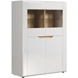 VCM Marlon Sideboard Weiß Hochglanz - weiß