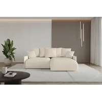 altdecor Ecksofa Cord 2-Sitzer Beige