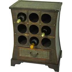 Wein Flaschen Regal Schublade schwarz Wohn Schlaf Zimmer Sperr Holz Schrank