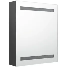 vidaXL LED-Bad-Spiegelschrank 50 cm grau