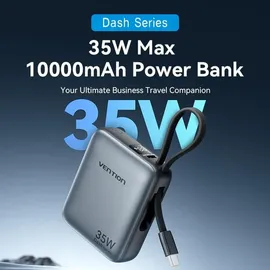 Vention 10000mAh 35W Gray Powerbank, Grau