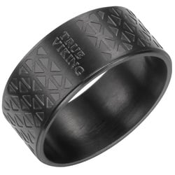 True Rebels Ring Edelstahl in Schwarz Ringe   Herren