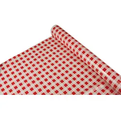6 PAPSTAR Tischdecke Karo 81611 rot, weiß 80,0 cm x 50,0 m