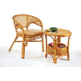 Kobolo NIMES Rattansessel 58 x 61 x 46 cm braun